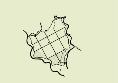 Visuele weergave van het gebied verdeeld in rasters met hotspots